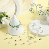 20 Sets White Lily Flower Charms & Flora Leaves Beads FIND-SC0010-77-4