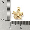 Brass with Clear Cubic Zirconia Charms KK-G478-02C-KCG-3