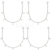 Gorgecraft 4Pcs 2 Style Alloy Rhinestone Shoe Chains DIY-GF0007-31-1