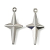 304 Stainless Steel Pendants. Star Charm X-STAS-A190-04P-1