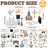 12 Sheets 12 Style PVC Stickers DIY-WH0570-001-2