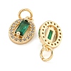 Rack Plating Brass Micro Pave Clear Cubic Zirconia Charms KK-F089-09G-2