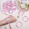 32Pcs Handmade Polymer Clay & Acrylic Bead Bracelets BJEW-PH02014-3