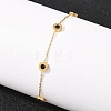 304 Stainless Steel Pave Rhinestone Link Bracelets SA-D001-04A-G-1