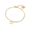 Brass Cable Chain Charm Bracelets for Women WG5EDD2-01-2