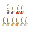 5Pairs 5 Colors Acrylic Dangle Earrings EJEW-JE05749-1