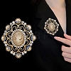 Baroque Style Flower Zinc Alloy Zinc Alloy Rhinestone Brooches PW-WGC517E-01-4