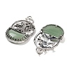 Natural Green Aventurine Bag Pendants G-Q163-06AS-07-2