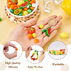 88Pcs 12 Styles Food Grade Eco-Friendly Silicone Beads SIL-TA0001-31-4