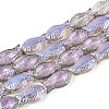Transparency Electroplate Glass Beads Strands GLAA-T023-40B-05-1