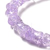 Transparent Crackle Glass Beads Strands GLAA-D025-01G-3