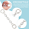 2Pcs Alloy & Glass Flat Round Link Bag Extension Chains FIND-UN00019-4