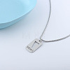 201 Stainless Steel Lucky Number 7 Dog Tag Necklaces for Women Men WGF2A89-01-4