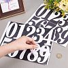  12 Sheets 2 Colors Number 0~9 PVC Waterproof Self-Adhesive Sticker DIY-NB0007-28-3