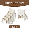 Wood Place Card Display Stands AJEW-FH0009-10-2