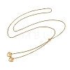 Adjustable 304 Stainless Steel Heart Tassel Box Chain Lariat Necklaces for Women SA-D001-03G-3