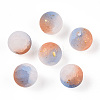 Frosted Baking Paint Crackle Glass Beads with Glitter Powder X1-DGLA-T004-01A-3