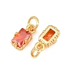 Brass Pave Cubic Zirconia Charms KK-K340-50G-3