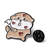 Bank Beaver with Heart Enamel Pins JEWB-K019-02C-EB-3