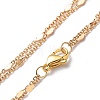 Brass Link Chain Double Layer Necklaces NJEW-JN03993-4