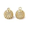 Brass Micro Pave Cubic Zirconia Charns KK-Z143-03G-02-1