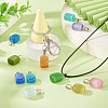 12Pcs 12 Colors Cat Eye Pendants CE-TA0001-04-7