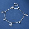 304 Stainless Steel Charm Bracelets BJEW-L673-022S-01-2