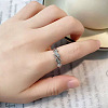 Lightning Bolt Alloy with Crystal Rhinestone Cuff Rings FS-WG55571-01-3
