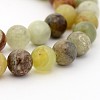 Natural Xiuyan Jade Round Bead Strands G-P070-71-8mm-1