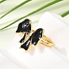 304 Stainless Steel Enamel Cuff Open Rings SA-CBA369F-02G-03-3