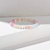 Sparkling Crackle Glass Round Beads Stretch Bracelets Set BJEW-JB07189-7