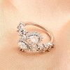 Brass Micro Pave Cubic Zirconia Cuff Rings for Women RJEW-Z113-48P-1