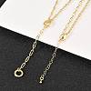 Brass Wavy Oval Link Chain Y Lariat Necklaces NJEW-H087-01G-3