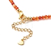 Natural Carnelian Beaded Necklaces for Women NJEW-JN03789-02-5