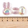 Transparent Epoxy Resin Rabbit Head Decoden Cabochons CRES-M034-05B-3