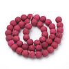 Synthetic Lava Rock Beads Strands G-S277-6mm-12-3
