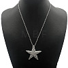 Alloy Rhinestone Pendant Necklaces QD9835-15-1