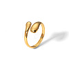 Simple and Elegant 304 Stainless Steel Snake Cuff Rings IR8532-6