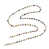 Natural Multicolor Tourmaline Faceted Cube Handmade Beaded Chains AJEW-JB01654-1
