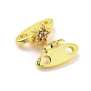 Rack Plating Brass Micro Pave Clear Cubic Zirconia Connector Charms KK-F864-04G-2