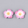 Plumeria Flower Opaque Resin Cabochons CRES-T025-30D-02-2