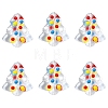 6Pcs Handmade Bumpy Glass Beads Strands LAMP-FS0001-16F-1
