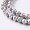 Electroplate Glass Beads Strands EGLA-T020-10-B05-3