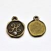 Antique Bronze Plated Alloy Rhinestone Charms ALRI-J152-H-NF-1