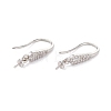 Rack Plating Brass Micro Pave Cubic Zirconia Earring Hooks ZIRC-F126-06P-1