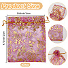 100Pcs Rose Printed Organza Bags OP-SP0001-06A-2