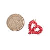Glass Seed Beaded Pendants PALLOY-MZ01158-02-2