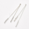 Brass Chain Tassel Big Pendants KK-T032-167P-2