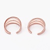 Brass Cuff Earrings EJEW-P188-02RG-3