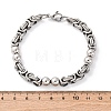 201 Stainless Steel Byzantine Chain Bracelets BJEW-B078-167P-3